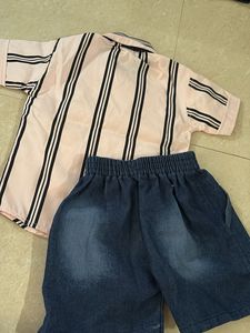 Boys Pink Striped Shirt