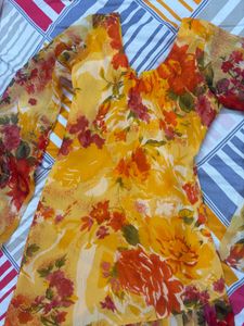 Vibrant Floral Print Dress