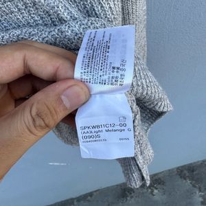 Gray Knit Pullover Sweater