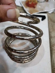 Set of Unique Silver Bangles