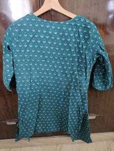 Elegant Teal Printed Kurta pants set