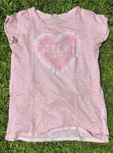vintage Pink Zara California Heart Graphic Tee