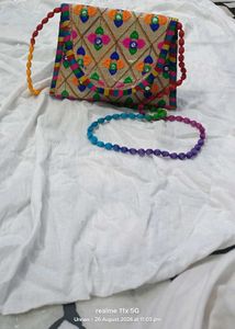 Boho Embroidered Clutch Bag