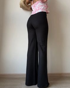 Off Duty Waffle textured Flared Pants