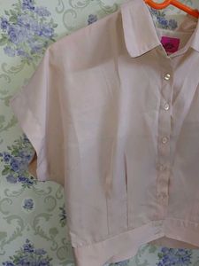 Chic Pastel Pink Button-Up Shirt