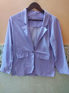 Lavender Co-ords Blazer With Chain Pant Set