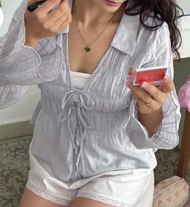 BERSHKA ICE BLUE BELL SLEEVE TOP