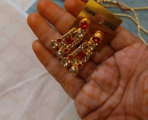 Red &amp; Gold Tone Necklace