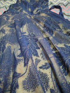 Elegant Blue Floral Dress