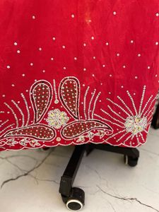 Red  designer Embellished Kurta