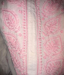 Embroidered White Kurta