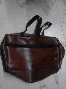 Stylish Brown Faux Leather Tote Bag