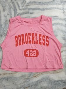 🐷Pink 'Borderless' Cropped Tank Top