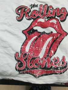 H&amp; M Rolling Stones Graphic Tee Wool Insid