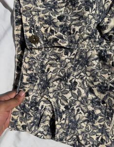 Floral Print High-Waisted Shorts