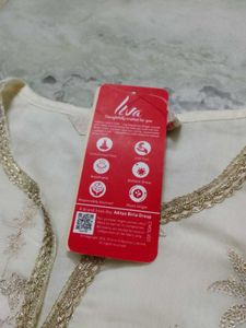 Elegant White short Kurta with Gold Embellishments