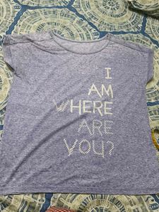Purple Graphic oversized T-Shirt