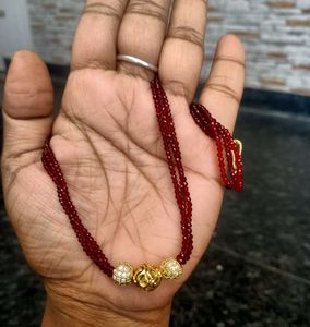 Elegant Red Beaded Necklace
