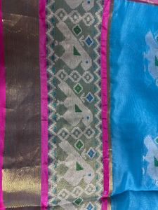 Beautiful Blue and Pink Saree
