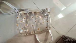 Daisy Print Clear Pouch