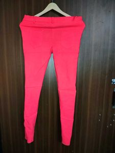 Vibrant Pink Slim Fit Pants