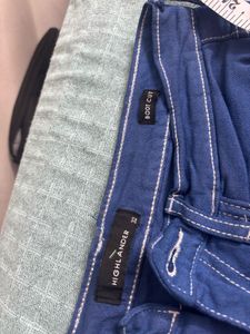 Blue Straight Leg Denim Jeans