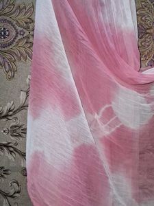 Pink &amp; White Tie-Dye Dupatta of 1
