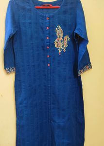 Anvita  Blue Cotton Kurti