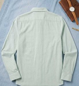 Men's Green Gingham Button-Down Shirt