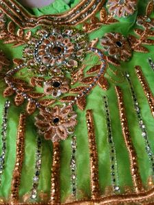 Embellished Green Lehenga Choli Set 💚✨
