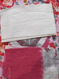 Elegant Chevron Print Kurta Set(unstitched)