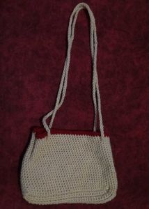 Handmade Crochet Bag with Rose Detail