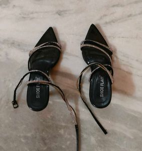Sparkling Strappy Stiletto Heels