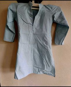 Light Blue Cotton Kurta Set