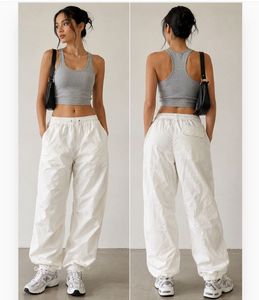 White Baggy Track Pants
