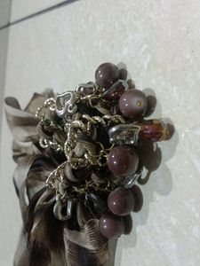 Chic Hair Scarf with Beaded Detail
