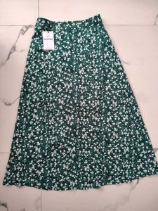 Floral Print Midi Skirt