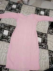 Pink Cotton Kurta