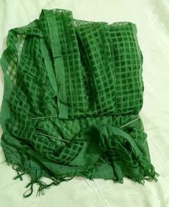 Beautiful Green Dupatta with Tassels 💚