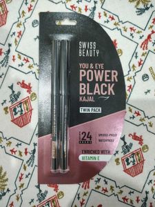 Swiss Beauty Power Black Kajal - Twin Pack