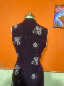 Elegant Purple Floral Gown