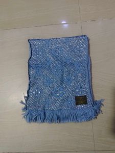 Sparkly Blue LV Monogram Scarf