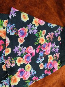 Floral Dress with Black Top