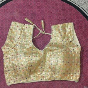 Sparkling Golden Embroidered Blouse
