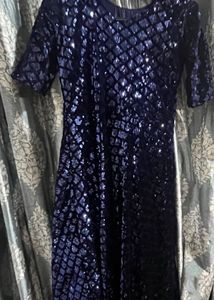 Sparkling Blue Sequin Gown
