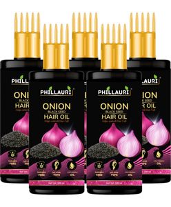 PHILLAURI Onion Black Seed Hair Oil Pack Of 5