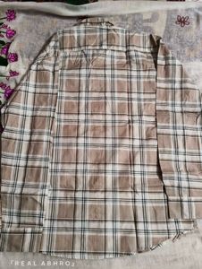 Premium Beige Plaid Checked Shirt | Like New |