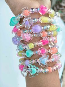 ANY TWO Colorful Beaded Charm Bracelets