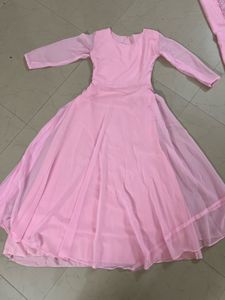 Elegant Pink Anarkali Gown