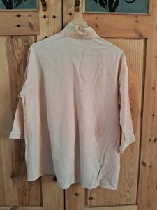 Women's Peach Collared Tunic Top